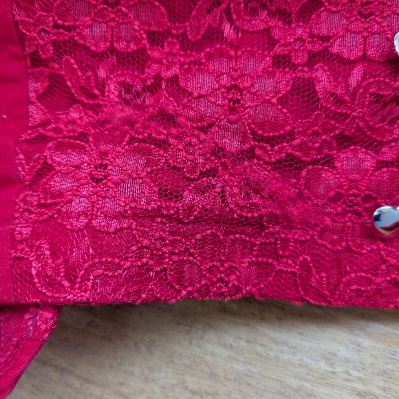 Vintage Western Heart Lace Button Up Top Cowgirl - Picture 9 of 15